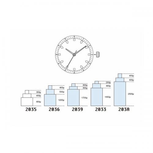 Mecanismo para Relógio Miyota 2039 - Eixo Alto