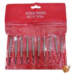 Jogo de Chaves de Fenda com 10 Peças  