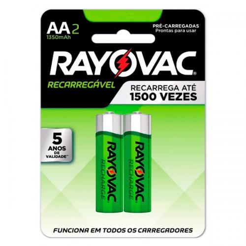 Pilha AA Recarregável Rayovac 2 Unidades