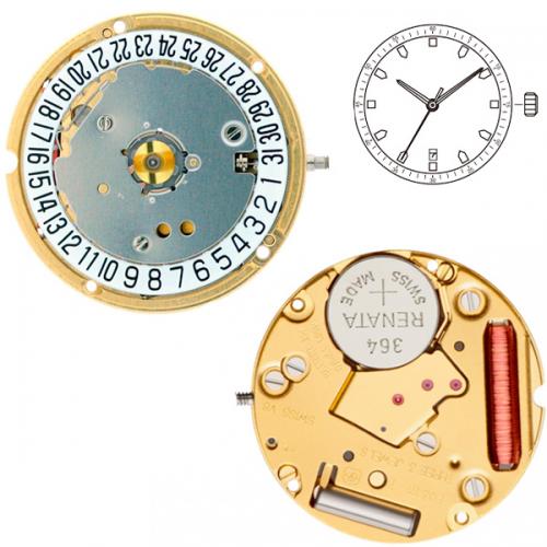 Mecanismo para Relógio Eta F03-111