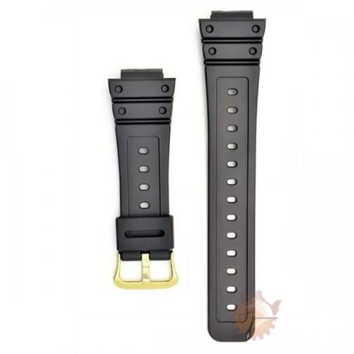  Pulseira de Borracha Casio Ref.141 com Batente Serie Prata/Ouro