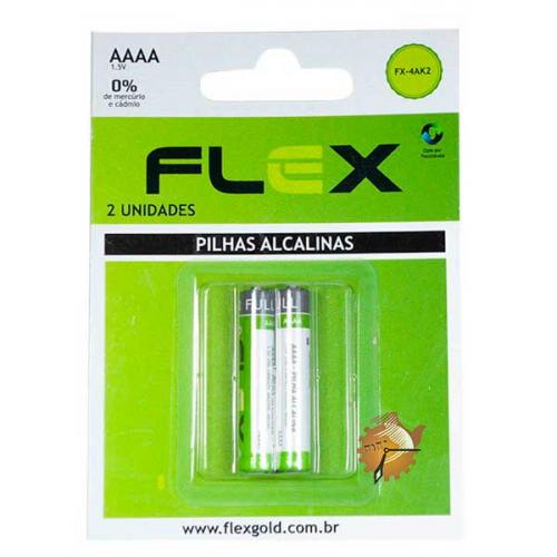 Pilha AAAA Alcalina Flex - Cartela com 2 -  FX- 4AK2