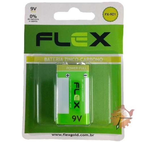 Pilha 9V Zinco-Carbono da Flex - FX9z1