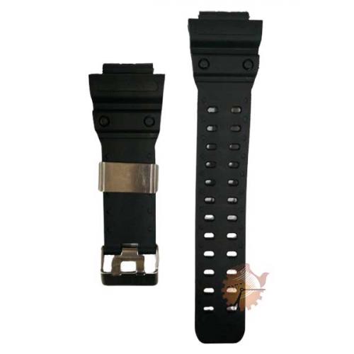  Pulseira de Borracha Casio Ref.5700-6  com Batente Serie Prata