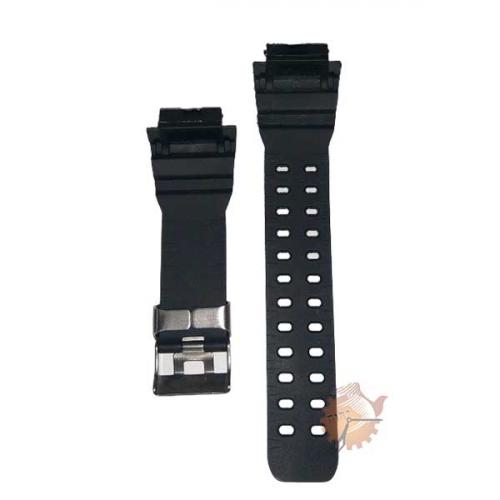  Pulseira de Borracha Casio Ref.5700-6  com Batente Serie Prata