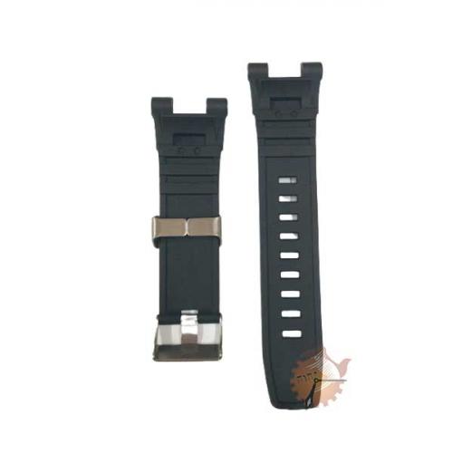  Pulseira de Borracha Casio Ref.5701-3 com batente Serie Prata