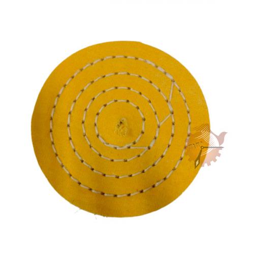 Escova Circular Costurada Amarela com Produto 4 Polegadas