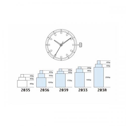 Mecanismo para Relógio Miyota 2036 - Eixo Alto