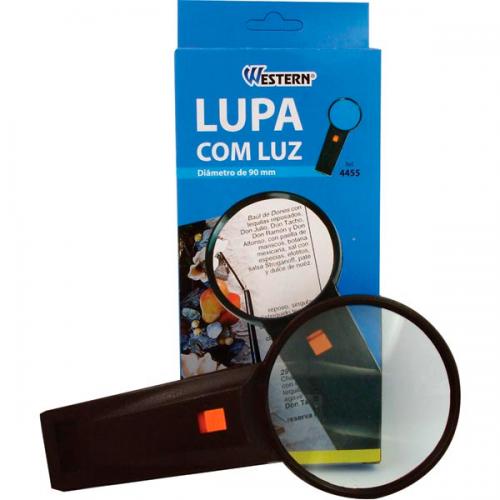 Lupa com luz 75mm Western