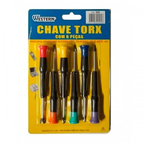 Chaves Torx com 6 Peças Western
